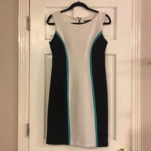 Black and White Fitted Dress